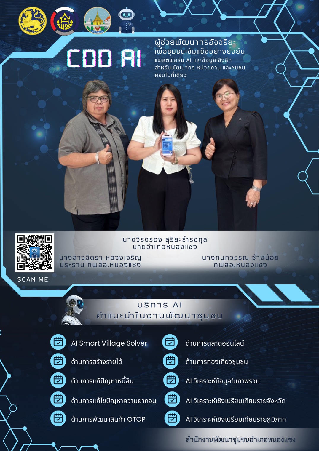 พช.หนองแซง ชวนใช้ “CDD AI”  ซึ่งเป็นผู้ช่วยอัจฉริยะด้านงานพัฒนาชุมชนของกรมการพัฒนาชุมชน